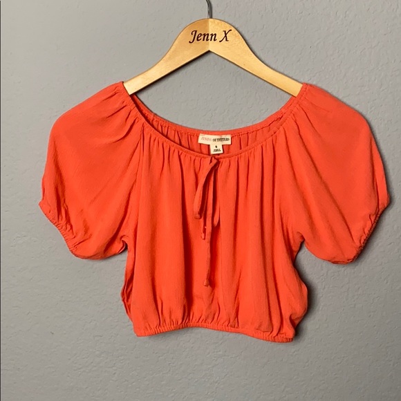 Zenana Outfitters Orange Crop Top - Picture 1 of 7